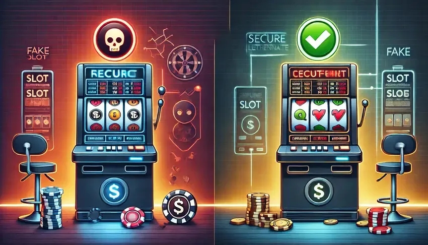 Identifying fake gambling slots