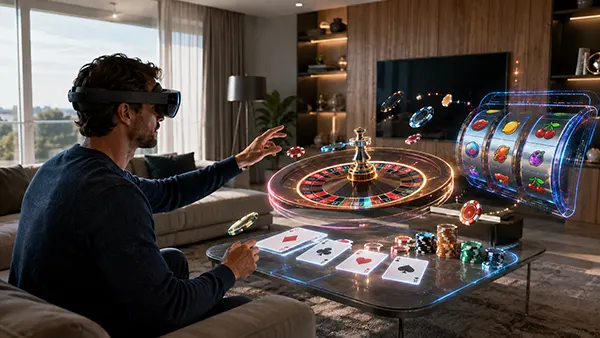 Spatial casino table